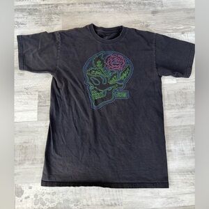 Vans Black Tee with Colorful Skull Design